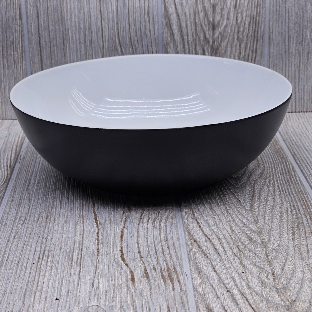 Block Bidasoa Espana Noche Serving Bowl Matte Black White 9 Inch Spain MCM